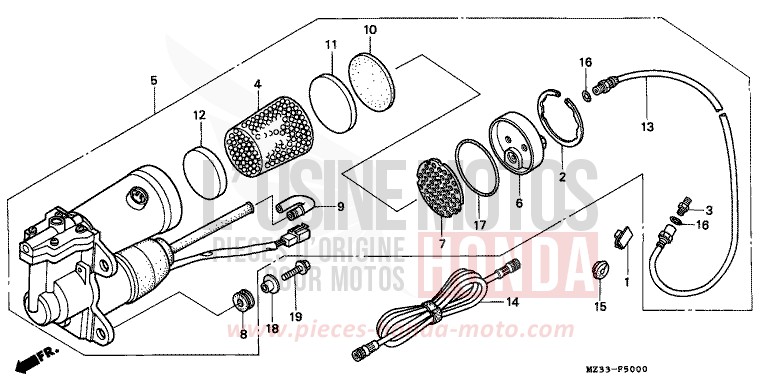LUFTPUMPE von Gold Wing PEARL SIERRA GREEN (G156G) von 1995